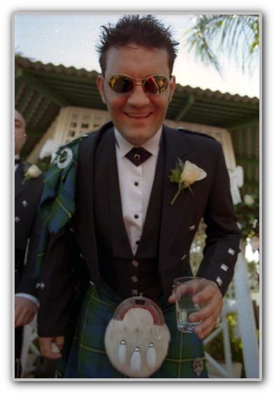 DJ at his wedding
